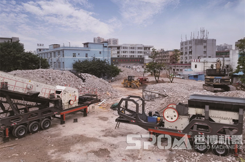 轮胎移动破碎机处理建筑垃圾